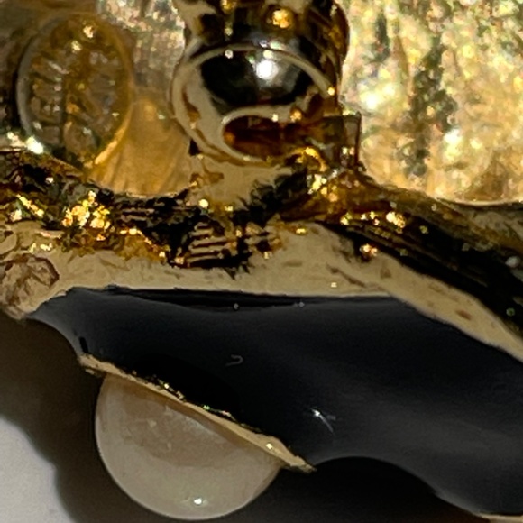 Vintage by Kenneth Jay Lane  GP ladybug brooch black enamel - Picture 8 of 14